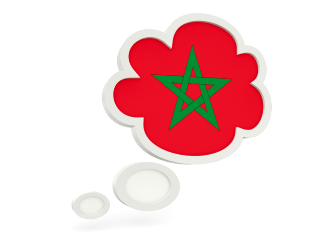 Облачко с флагом. Скачать флаг. Марокко