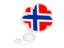 Норвегия. Облачко с флагом. Скачать иконку.