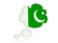 Pakistan. Bubble icon. Download icon.