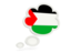 Palestinian territories. Bubble icon. Download icon.