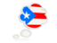 Пуэрто-Рико. Облачко с флагом. Скачать иконку.