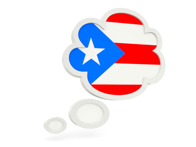 Облачко с флагом. Скачать флаг. Пуэрто-Рико