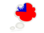 Taiwan. Bubble icon. Download icon.