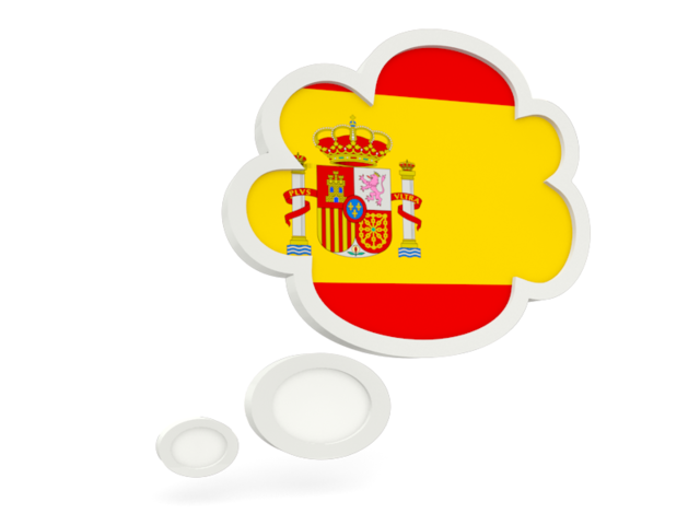 Облачко с флагом. Скачать флаг. Испания
