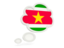 Suriname. Bubble icon. Download icon.