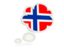 Svalbard and Jan Mayen. Bubble icon. Download icon.