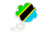 Tanzania. Bubble icon. Download icon.