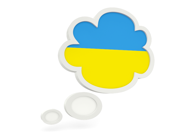 Облачко с флагом. Скачать флаг. Украина