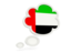 Объединённые Арабские Эмираты. Облачко с флагом. Скачать иллюстрацию.