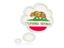Flag of state of California. Bubble icon. Download icon