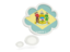 Flag of state of Delaware. Bubble icon. Download icon