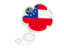 Flag of state of Georgia. Bubble icon. Download icon