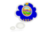 Flag of state of Kansas. Bubble icon. Download icon