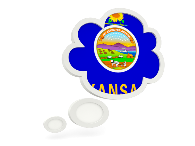 Bubble icon. Download flag icon of Kansas