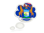 Flag of state of Michigan. Bubble icon. Download icon