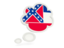 Flag of state of Mississippi. Bubble icon. Download icon