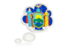 Flag of state of New York. Bubble icon. Download icon