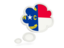 Flag of state of North Carolina. Bubble icon. Download icon