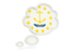 Flag of state of Rhode Island. Bubble icon. Download icon