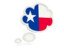 Flag of state of Texas. Bubble icon. Download icon