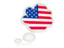 United States of America. Bubble icon. Download icon.