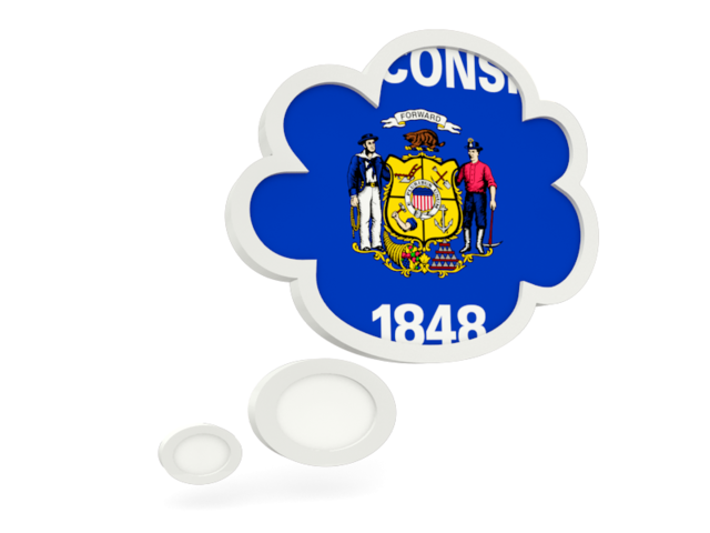 Bubble icon. Download flag icon of Wisconsin