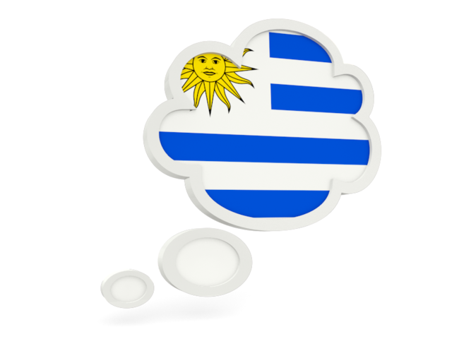 Облачко с флагом. Скачать флаг. Уругвай
