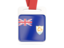 Anguilla. Card with ribbon. Download icon.
