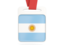 Argentina. Card with ribbon. Download icon.