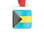 Bahamas. Card with ribbon. Download icon.