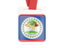 Belize. Card with ribbon. Download icon.