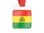 Bolivia. Card with ribbon. Download icon.