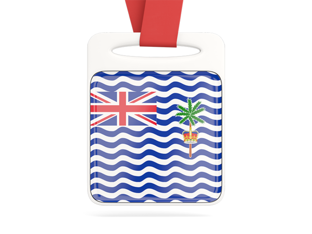 Card with ribbon. Download flag icon of British Indian Ocean Territory at PNG format