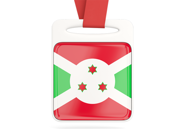 Card with ribbon. Download flag icon of Burundi at PNG format