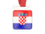 Croatia. Card with ribbon. Download icon.