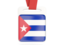 Cuba. Card with ribbon. Download icon.