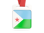 Djibouti. Card with ribbon. Download icon.
