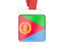 Eritrea. Card with ribbon. Download icon.