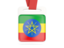 Ethiopia. Card with ribbon. Download icon.