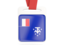 French Southern and Antarctic Lands. Card with ribbon. Download icon.