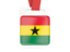 Ghana. Card with ribbon. Download icon.