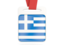 Greece. Card with ribbon. Download icon.