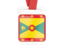 Grenada. Card with ribbon. Download icon.