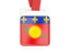 Guadeloupe. Card with ribbon. Download icon.