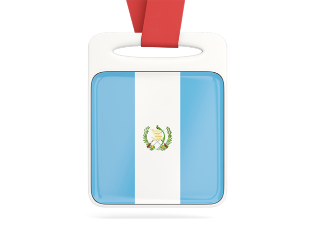 Card with ribbon. Download flag icon of Guatemala at PNG format