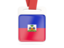 Haiti. Card with ribbon. Download icon.