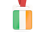 Ireland. Card with ribbon. Download icon.