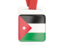 Jordan. Card with ribbon. Download icon.