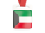 Kuwait. Card with ribbon. Download icon.