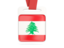 Lebanon. Card with ribbon. Download icon.